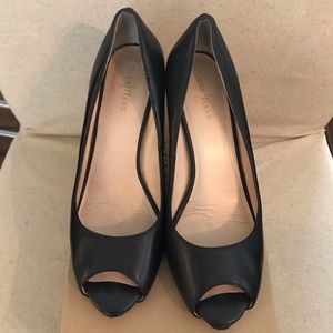 Cole Haan Leather Peep-toe Pumps